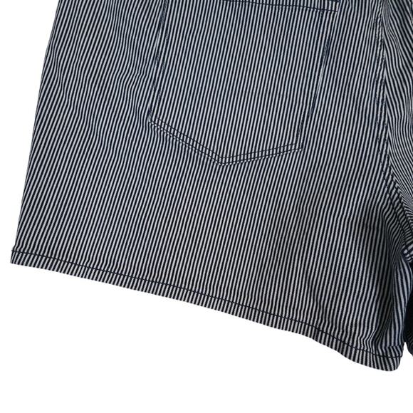Venezia Womens 22 Plus Vertical Striped Jean Shorts - Picture 6 of 9